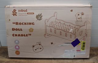 CUNA DE MADERA PARA MUÑECAS DE HASTA 46 cm