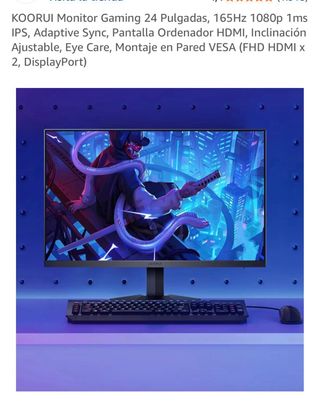 Monitor Gaming KOORUI 24 165Hz 1080p