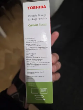 Disco Duro Externo Toshiba Canvio Basics 1TB