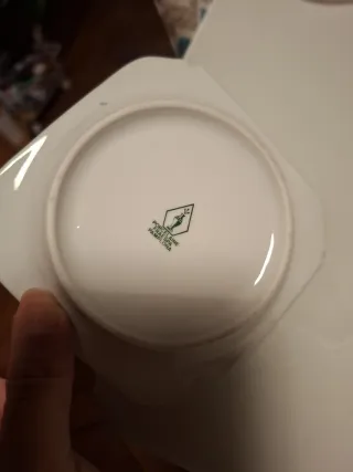 Cenicero Porcelana Decorativo Escena Antigua