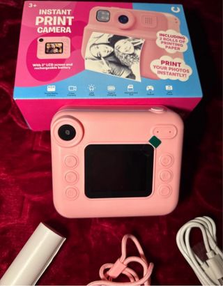 Cámara de impresión instantánea rosa