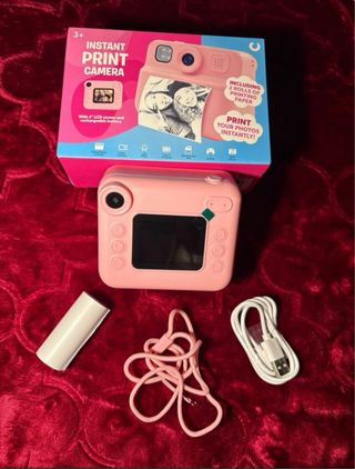 Cámara de impresión instantánea rosa