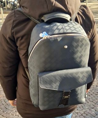 Zaino Montblanc Pelle Blu