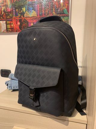 Zaino Montblanc Pelle Blu