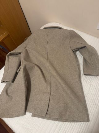 Abrigo paño beige