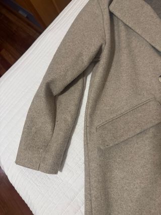 Abrigo paño beige
