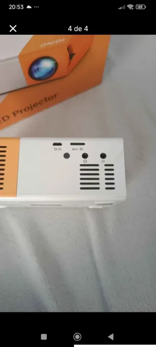 Proyector Naranja y Blanco