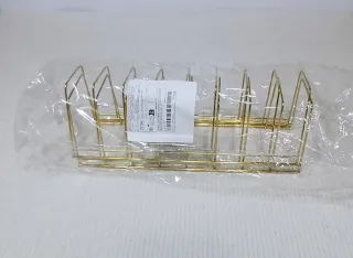 2 Estanterías de cocina acero inoxidable dorada