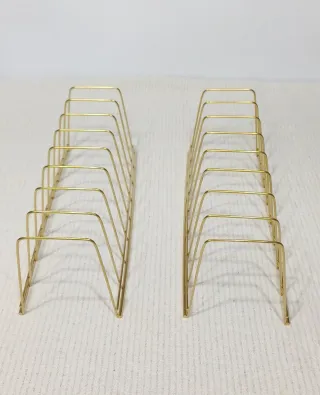 2 Estanterías de cocina acero inoxidable dorada