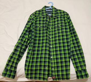 Camisa Dickies cuadros verde y negro Talla S