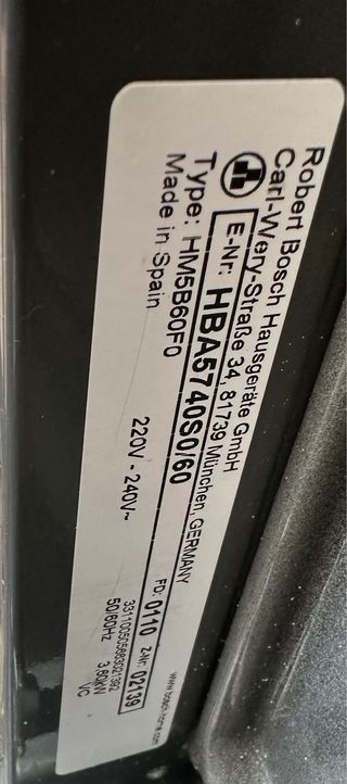 Placa Electrónica Horno Bosch Siemens 9001569842