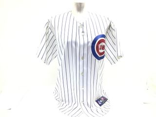 Camiseta Majestic Cubs Rayas Azul Blanco