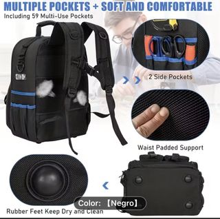 Mochila de herramientas negra