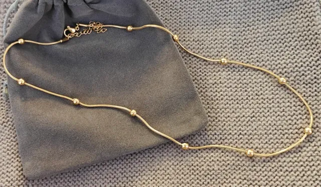 Collar minimal acero dorado