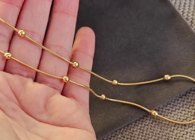 Collar minimal acero dorado