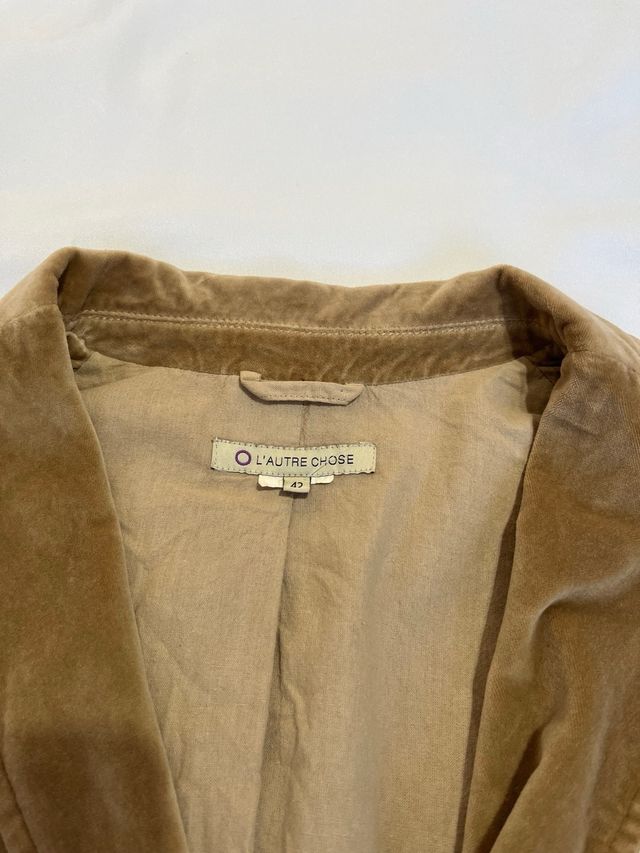Chaqueta L'Autre Chose Terciopelo Marrón
