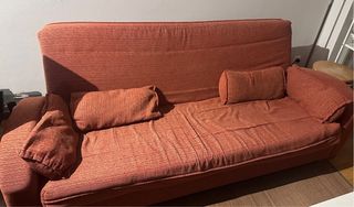 Sofá Cama Naranja Tela