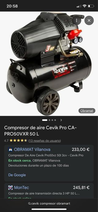 CAMBIO Compresor Cevik