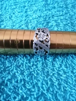 Anillo Plata Diseño Floral Calado