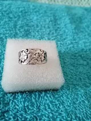 Anillo Plata Diseño Floral Calado