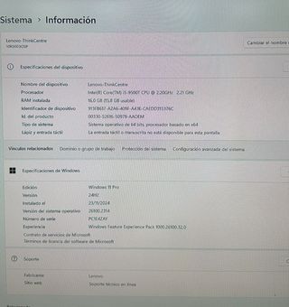 Mini PC Lenovo ThinkCentre Negro/Rojo