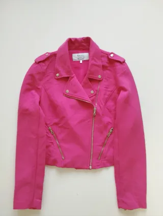 Chaqueta Biker Zara Rosa