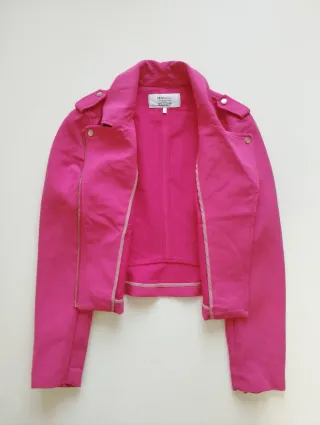 Chaqueta Biker Zara Rosa