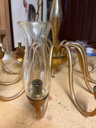 Ricambi Lampadario Vetro Murano Oro Trasparente