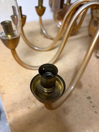 Ricambi Lampadario Vetro Murano Oro Trasparente