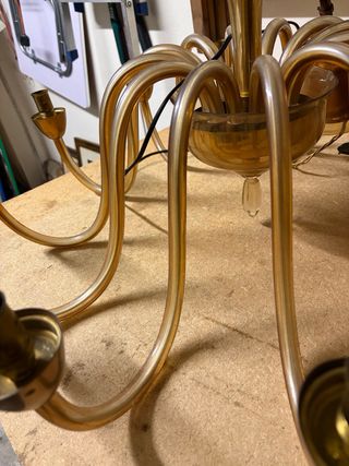 Ricambi Lampadario Vetro Murano Oro Trasparente