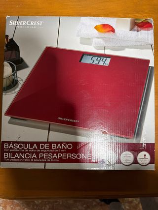 Báscula de Baño Silver Crest Roja