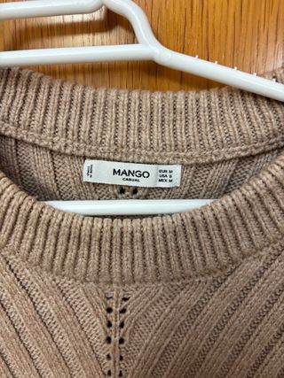 Jersey Mango Talla Única Beige