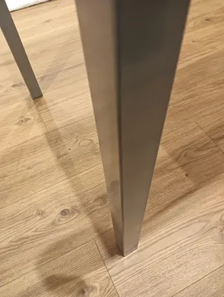 Mesa de cocina cristal y metal