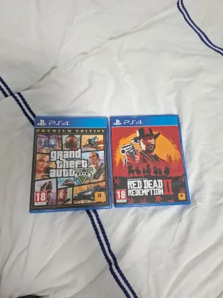 Lote GTA V Premium Edition y RDR 2 PS4