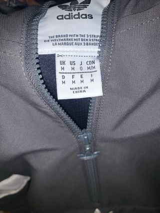 Sudadera Adidas Gris y Azul