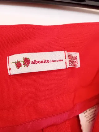Pantalón AiBonito mujer talla 48 rojo
