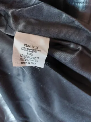Cappotto Vera Pelle Made in Italy Blu