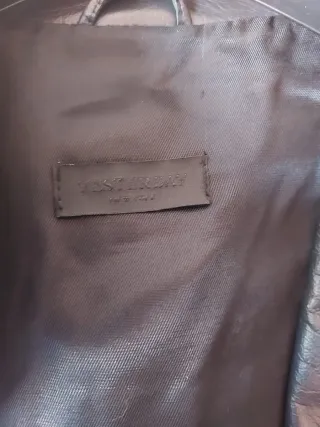 Cappotto Vera Pelle Made in Italy Blu