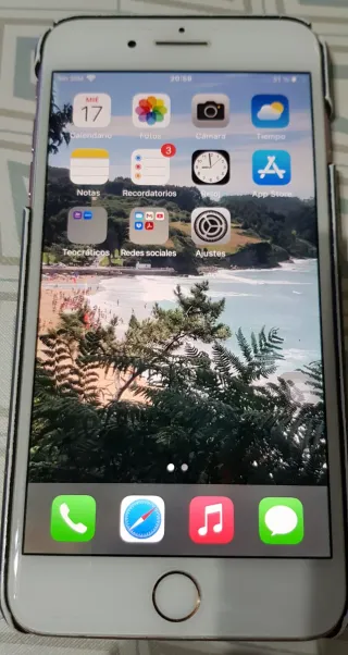 iPhone 7 Plus Plata/rosa