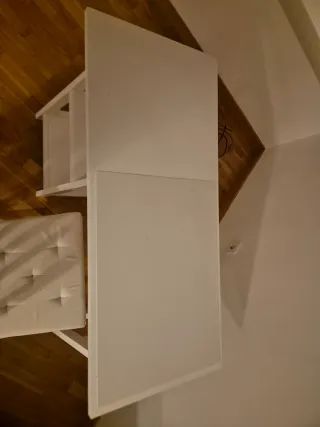 Escritorio y Silla Blanco 110x48