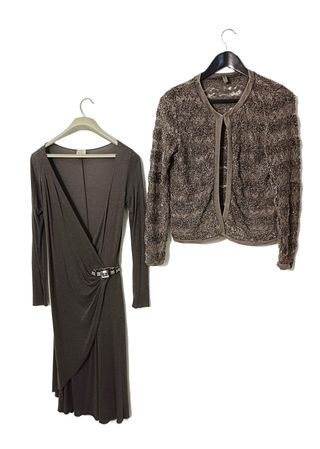 Combinato gilet Please + jersey Loveme, vintage, L