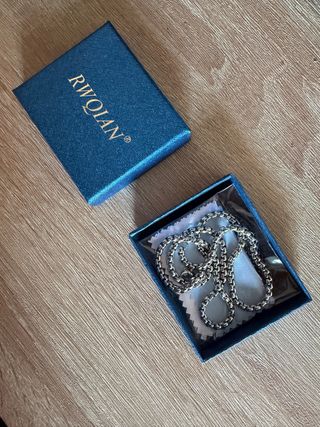 Collar Malla Acero Inoxidable RWQIAN Plata