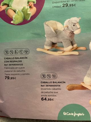Caballito balancín peluche