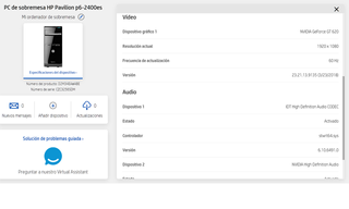 Torre HP Pavilion p6-2400es i5