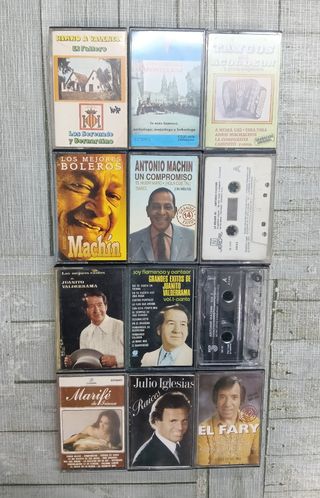 Lote 12 Casetes Machín, Valderrama, Fary, Iglesias