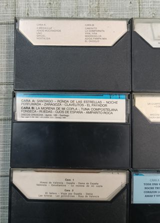 Lote 12 Casetes Machín, Valderrama, Fary, Iglesias