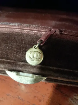 Borsa Chanel Vintage Marrone Velluto