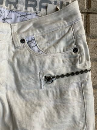 Calças G-Star Raw 3301 Brancas W28L30