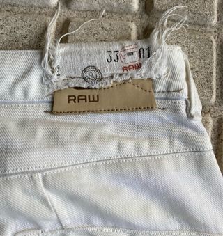 Calças G-Star Raw 3301 Brancas W28L30