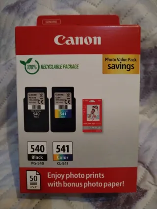 Canon PG-540 y CL-541 Photo Value Pack